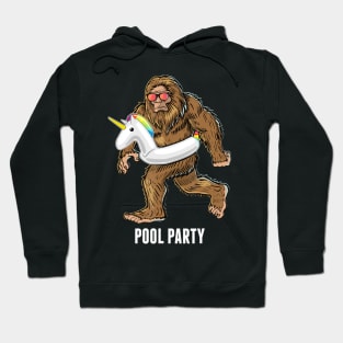 Pool Party Bigfoot Unicorn Float Shirt Sasquatch Shirt Gift Hoodie